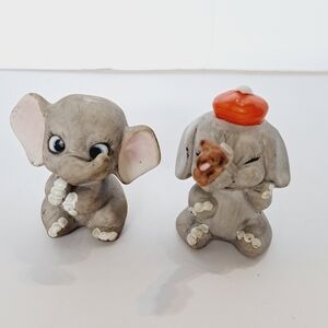 Enesco Anthropomorphic Kitsch Ceramic Baby‎ Elephants at Play